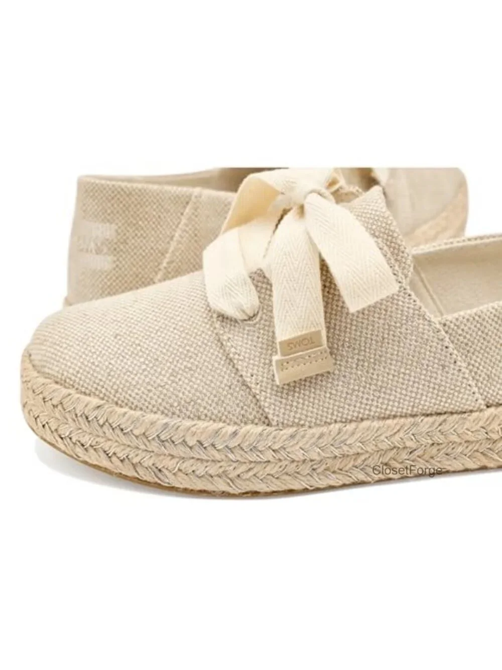 Lace-Up Flatform Espadrilles Canvas Removable Foam Insoles Casual